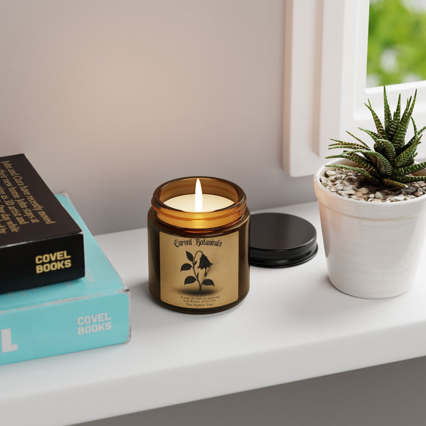 Scented Soy Candle-Cursed Botanical Collection-The Night's Tear