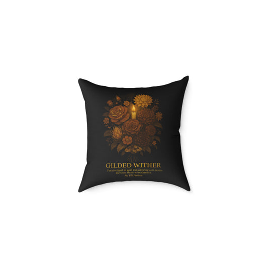 Canvas Pillow -  Haunted Bouquet Collection - Gilded Wither