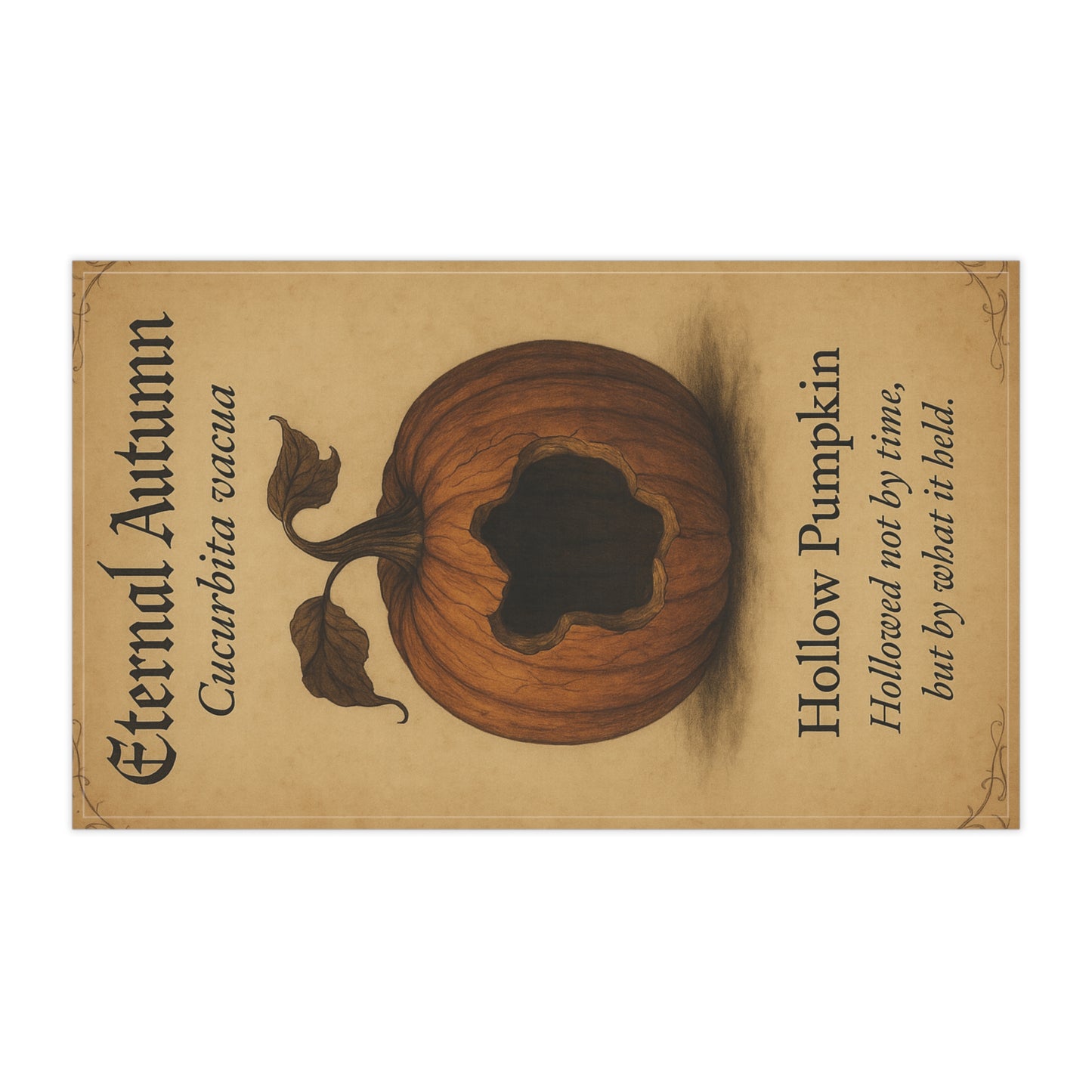 Eternal Autumn Collection-Hollow Pumpkin- Gothic Core Tea Towels