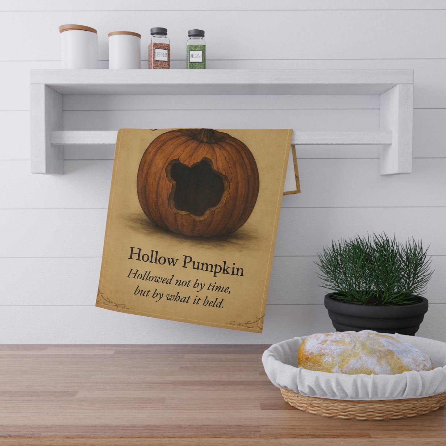 Eternal Autumn Collection-Hollow Pumpkin- Gothic Core Tea Towels