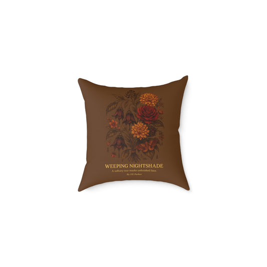 Canvas Pillow -  Haunted Bouquet Collection - Weeping Nightshade