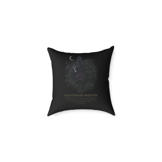 Canvas Pillow -  Haunted Bouquet Collection - Nightshade Requiem