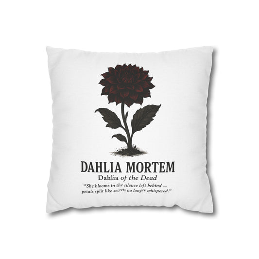 Cursed Botanicals Gothic Floral Pillowcase - Dahlia Mortem Decor, Home Throw Pillow, Halloween Gift, Bohemian Bedroom Accent, Dark Floral