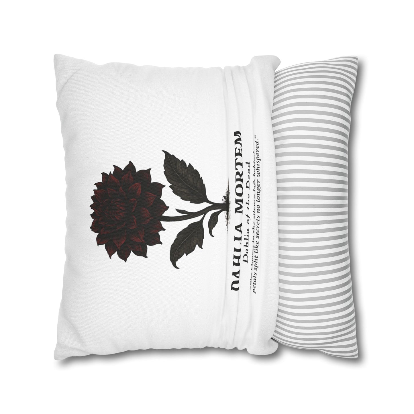 Cursed Botanicals Gothic Floral Pillowcase - Dahlia Mortem Decor, Home Throw Pillow, Halloween Gift, Bohemian Bedroom Accent, Dark Floral