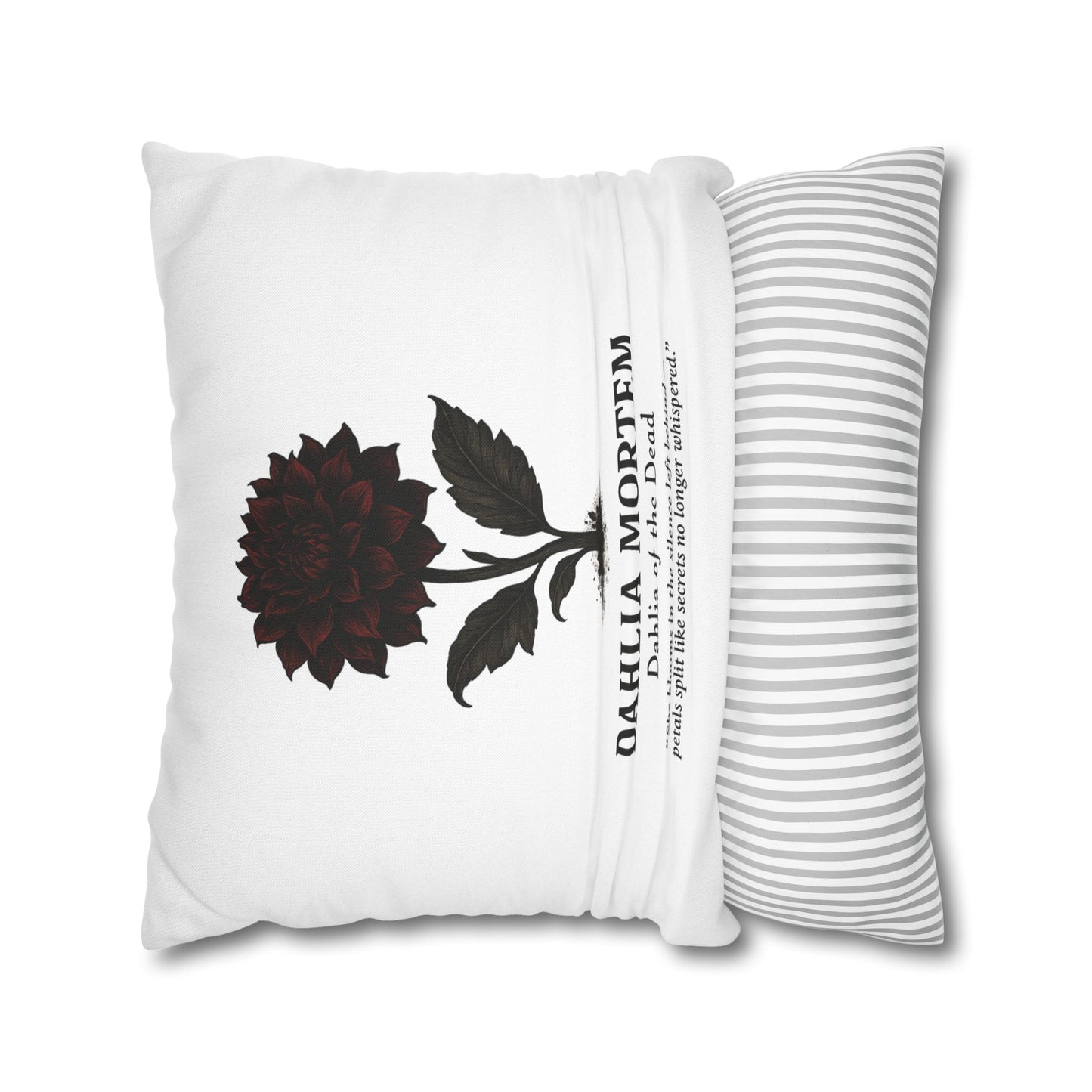 Cursed Botanicals Gothic Floral Pillowcase - Dahlia Mortem Decor, Home Throw Pillow, Halloween Gift, Bohemian Bedroom Accent, Dark Floral
