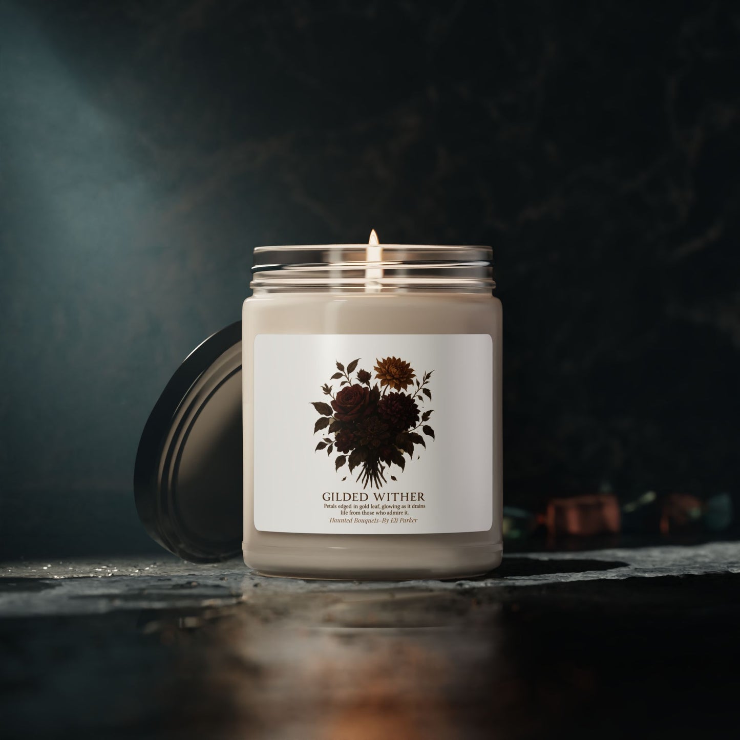 Haunted Bouquet Collection -Gilded Wither Scented Soy Candle, Relaxing Home Décor, Gift for Her, Fall Candles, Aromatherapy Soy Candle, Cozy Vibes