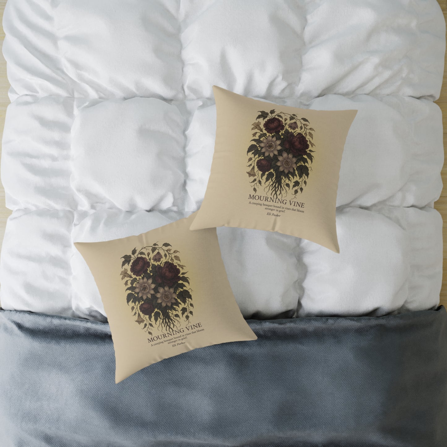 Canvas Pillow - Haunted Bouquet Collection - Mourning Vine