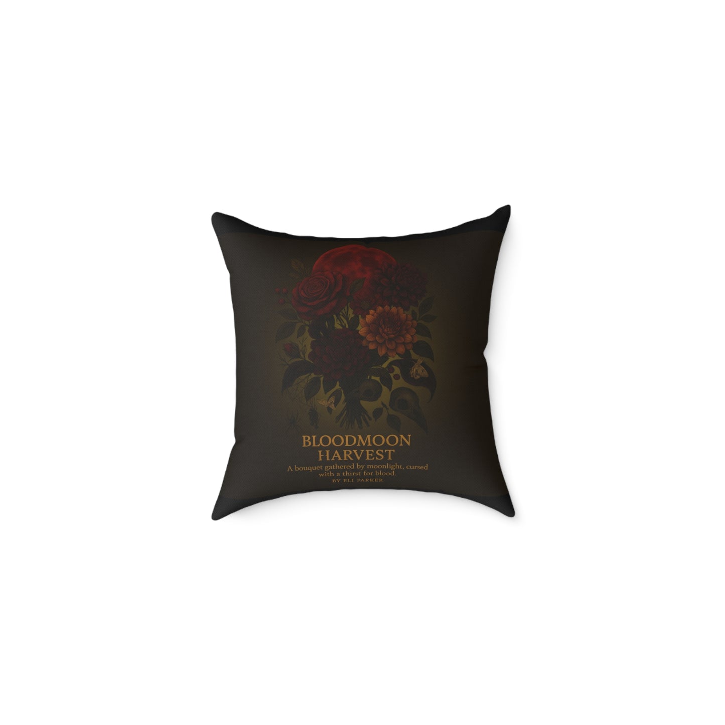 Canvas Pillow - Haunted Bouquet Collection - Bloodmoon Harvest