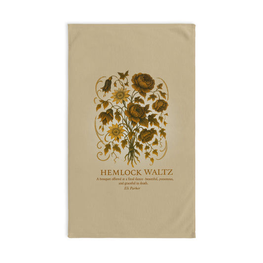 Hand Towel - Haunted Bouquet Collection -Hemlock Waltz Design