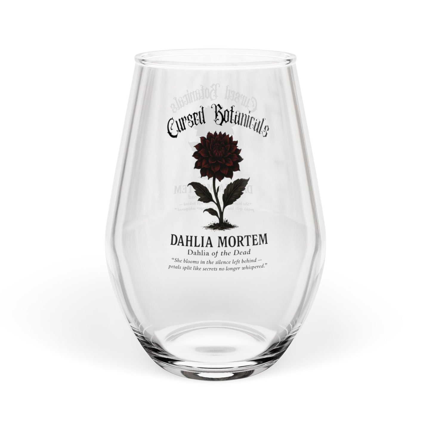 Wine Glass - Cursed Botanicals Collection-Dahlia