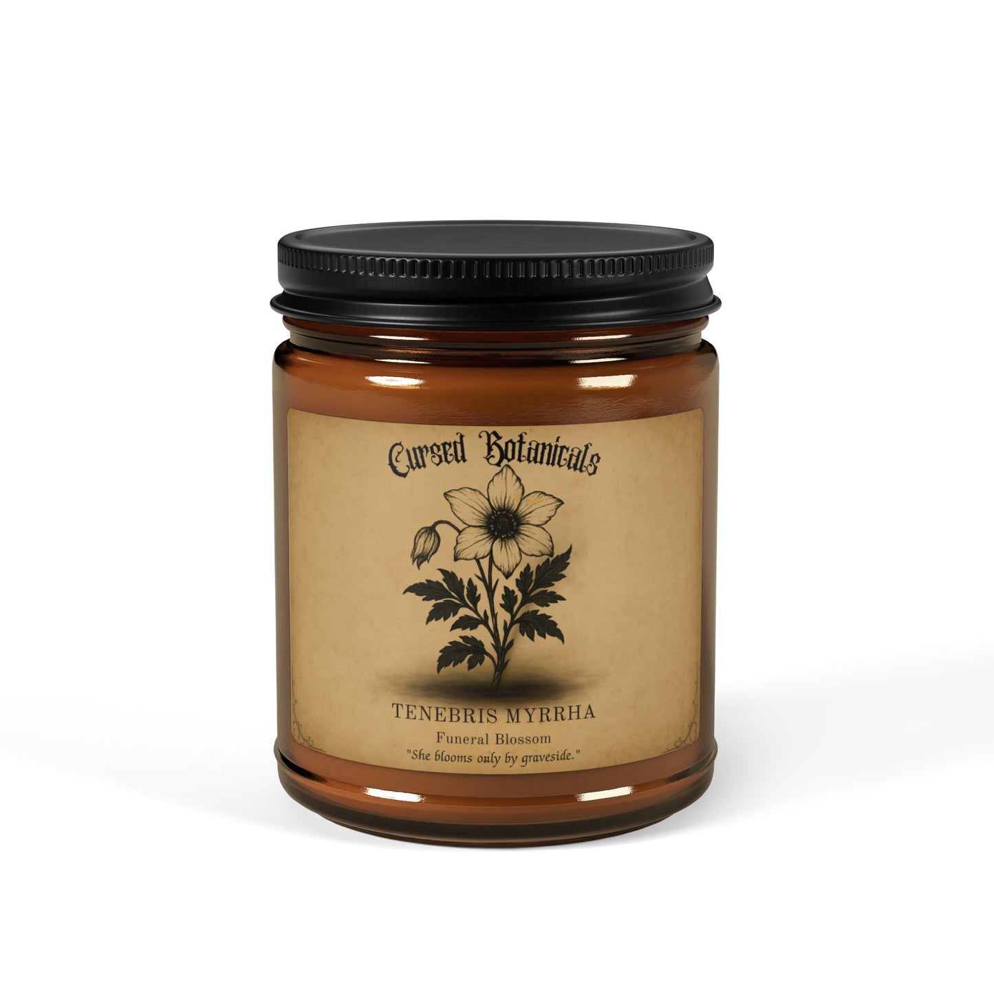 Scented Soy Candle-Cursed Botanical Collection-Funeral Blossom