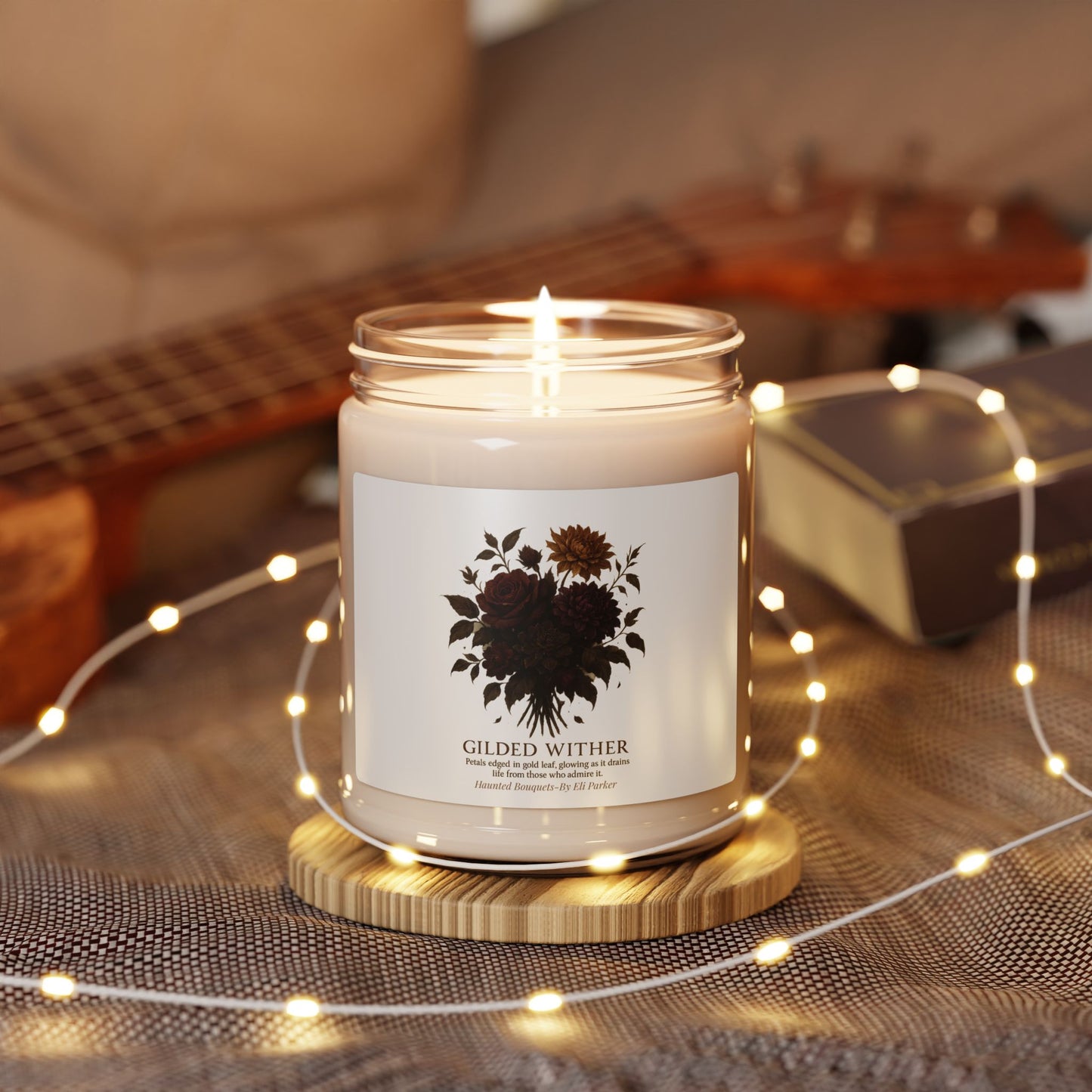 Haunted Bouquet Collection -Gilded Wither Scented Soy Candle, Relaxing Home Décor, Gift for Her, Fall Candles, Aromatherapy Soy Candle, Cozy Vibes