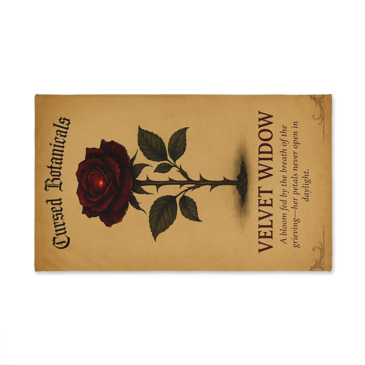 Hand Towel - Cursed Botanical Collection - Velvet Widow Design