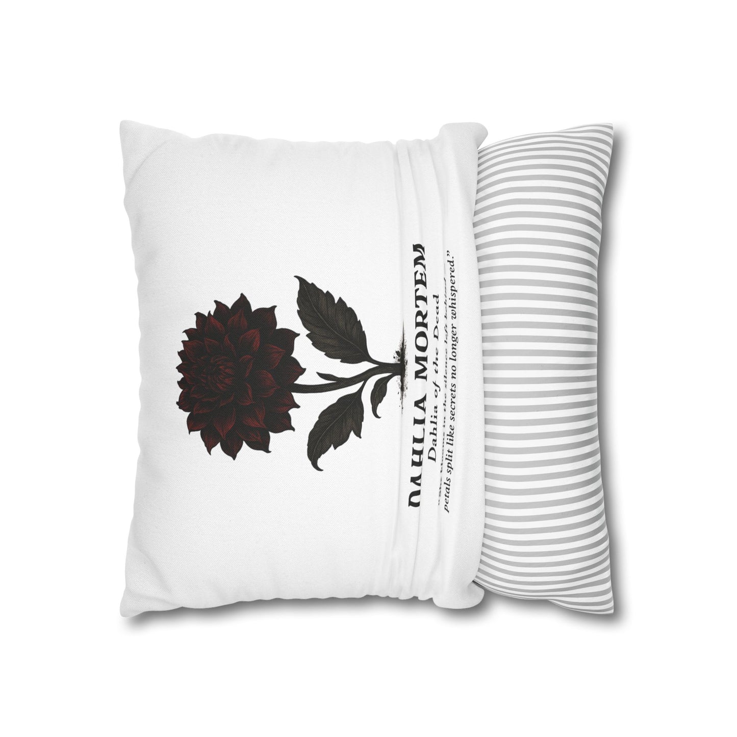 Cursed Botanicals Gothic Floral Pillowcase - Dahlia Mortem Decor, Home Throw Pillow, Halloween Gift, Bohemian Bedroom Accent, Dark Floral