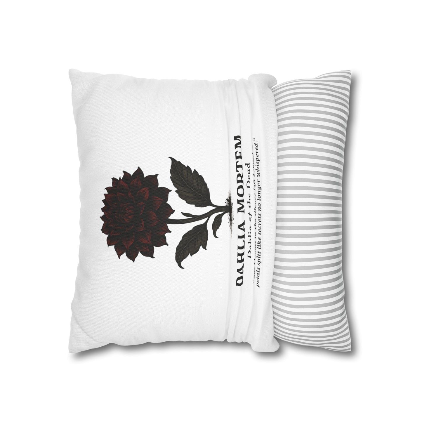 Cursed Botanicals Gothic Floral Pillowcase - Dahlia Mortem Decor, Home Throw Pillow, Halloween Gift, Bohemian Bedroom Accent, Dark Floral