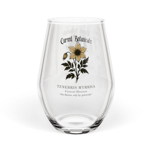 Wine Glass - Cursed Botanicals Collection-Funeral Blossom