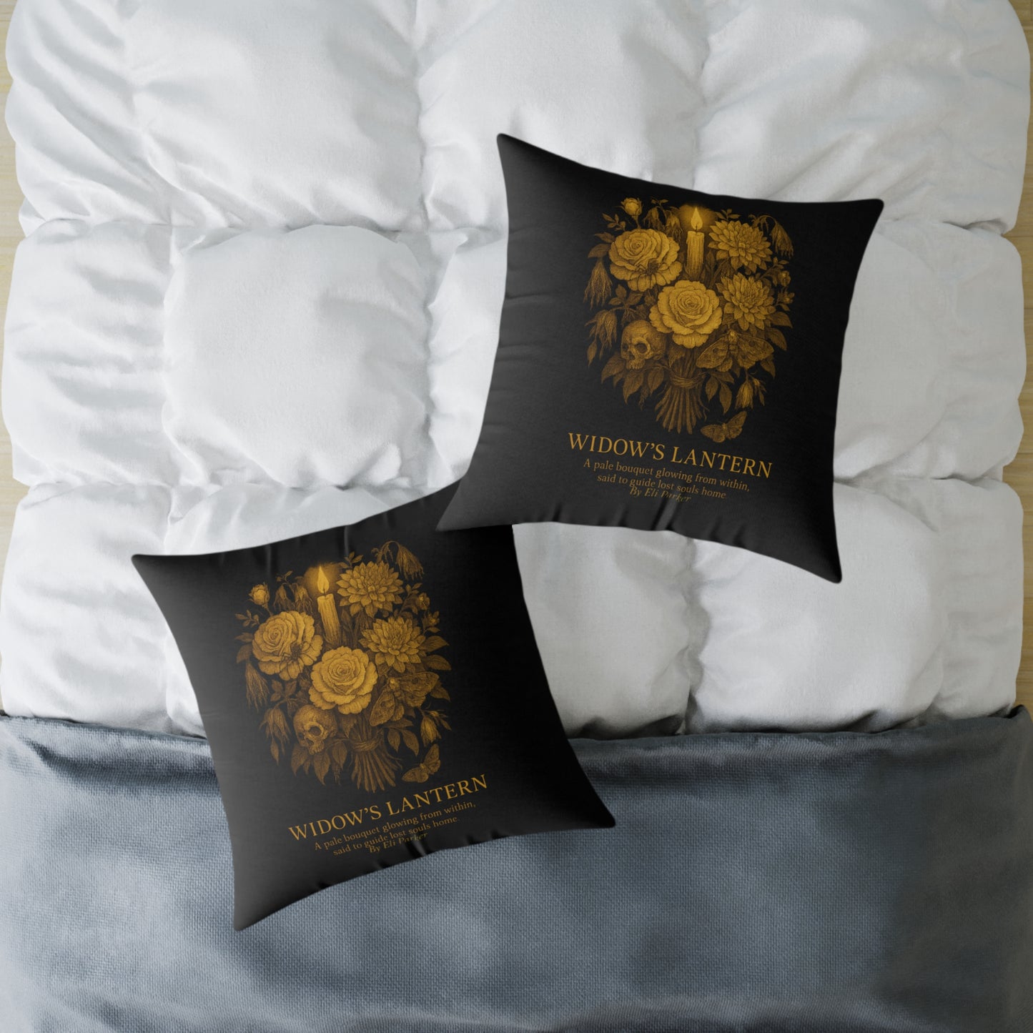 Canvas Pillow - Haunted Bouquet Collection - Widow's Lantern