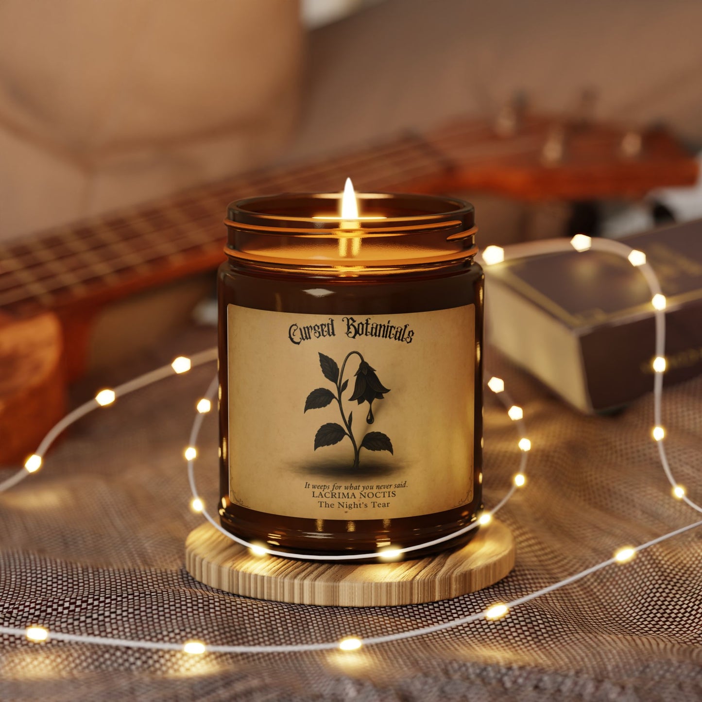 Scented Soy Candle-Cursed Botanical Collection-The Night's Tear