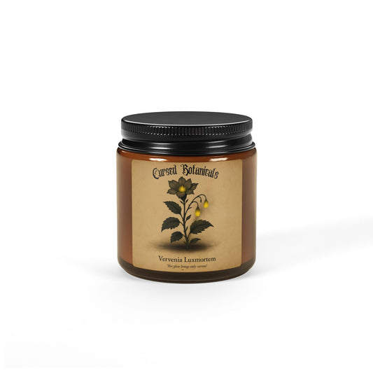 Scented Soy Candle-Cursed Botanical Collection-Vervenia Luxmortem-Glowing Flower