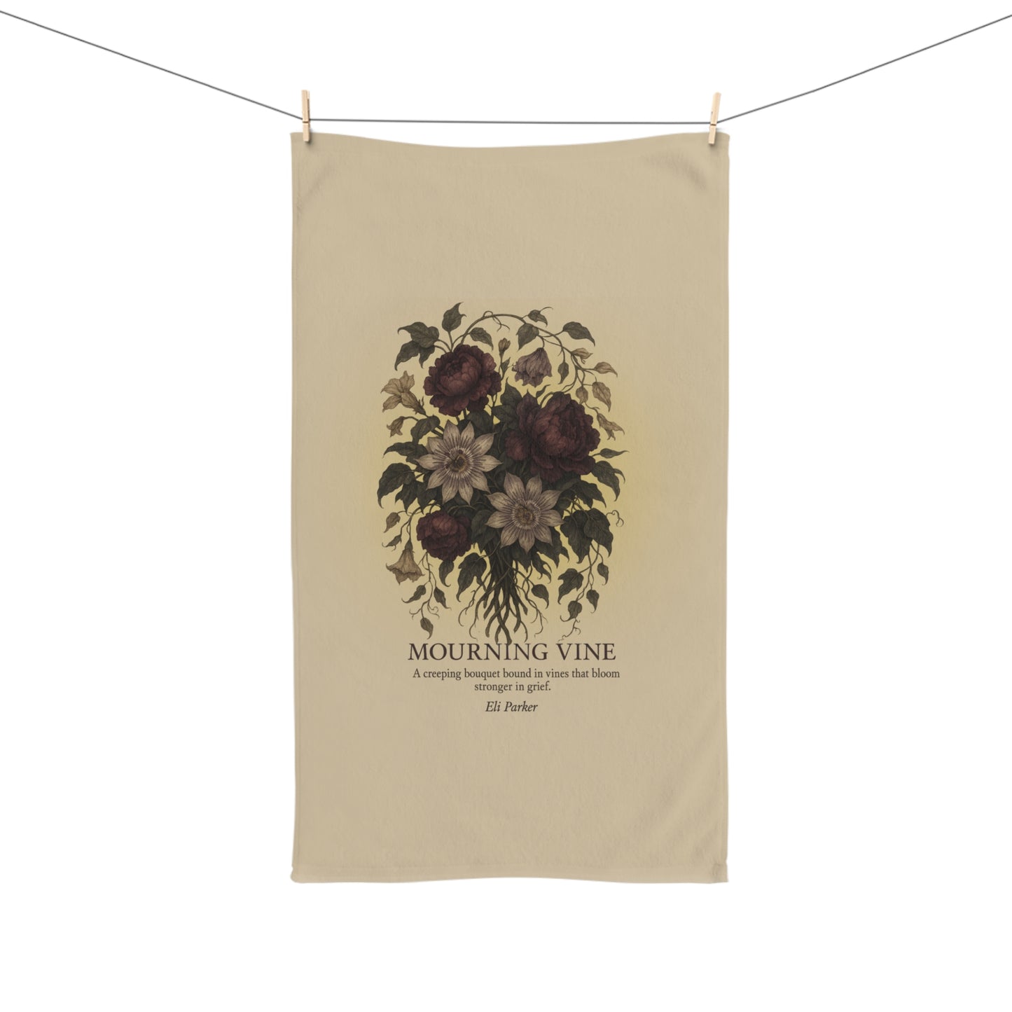 Hand Towel - Haunted Bouquet Collection -Mourning Vine