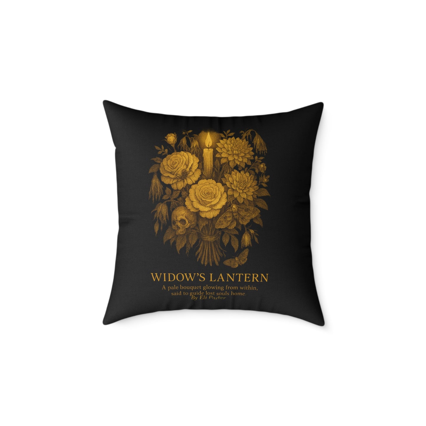 Canvas Pillow - Haunted Bouquet Collection - Widow's Lantern