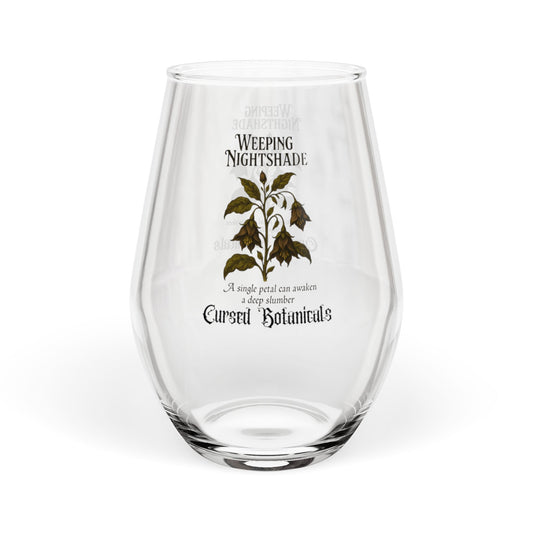 Wine Glass - Cursed Botanicals Collection-Weeping Nightshade