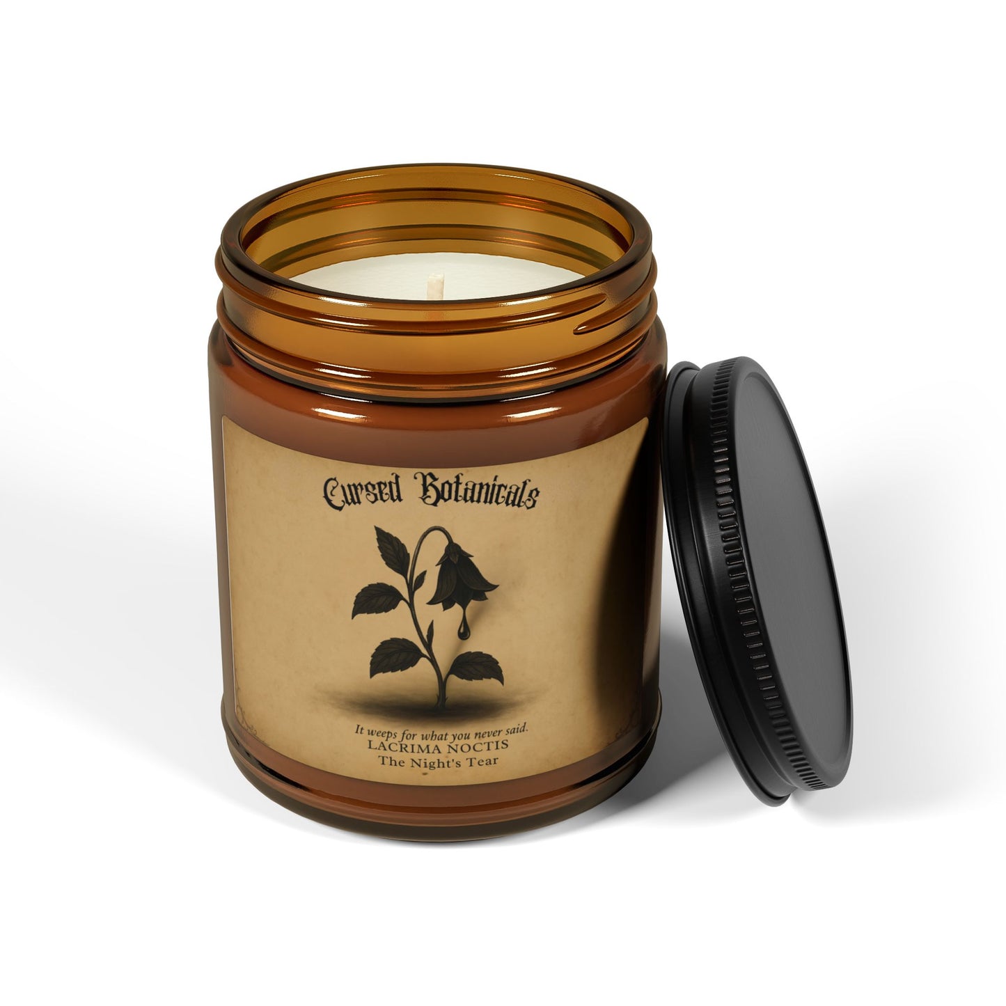 Scented Soy Candle-Cursed Botanical Collection-The Night's Tear