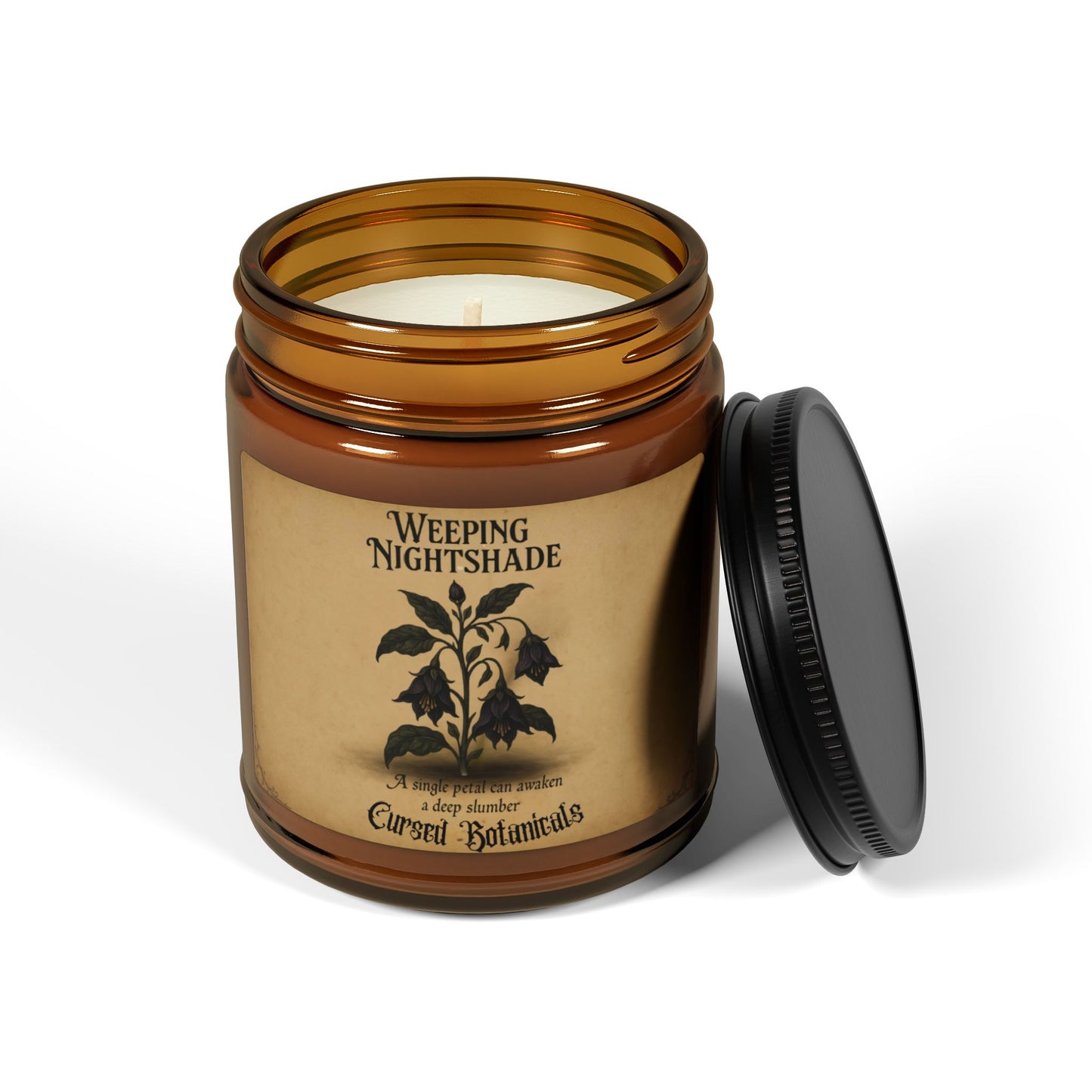 Scented Soy Candle-Cursed Botanical Collection-Weeping Nightshade