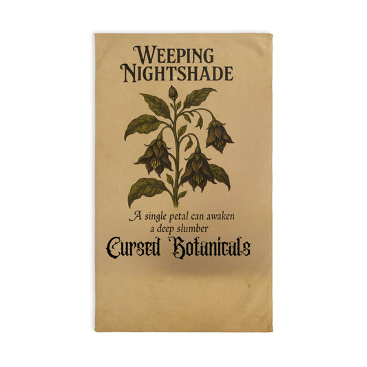 Hand Towel -Cursed Botanicals Collection- Weeping Nightshade Design