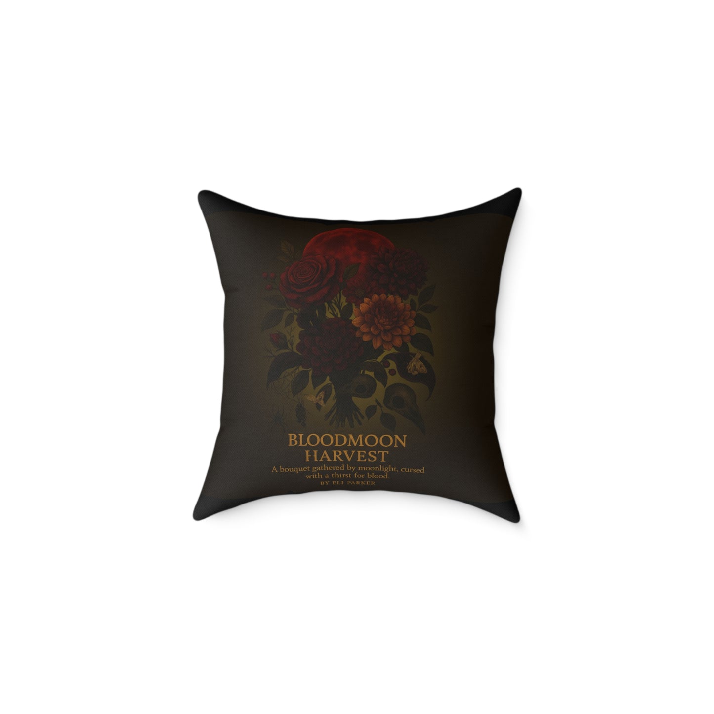 Canvas Pillow - Haunted Bouquet Collection - Bloodmoon Harvest