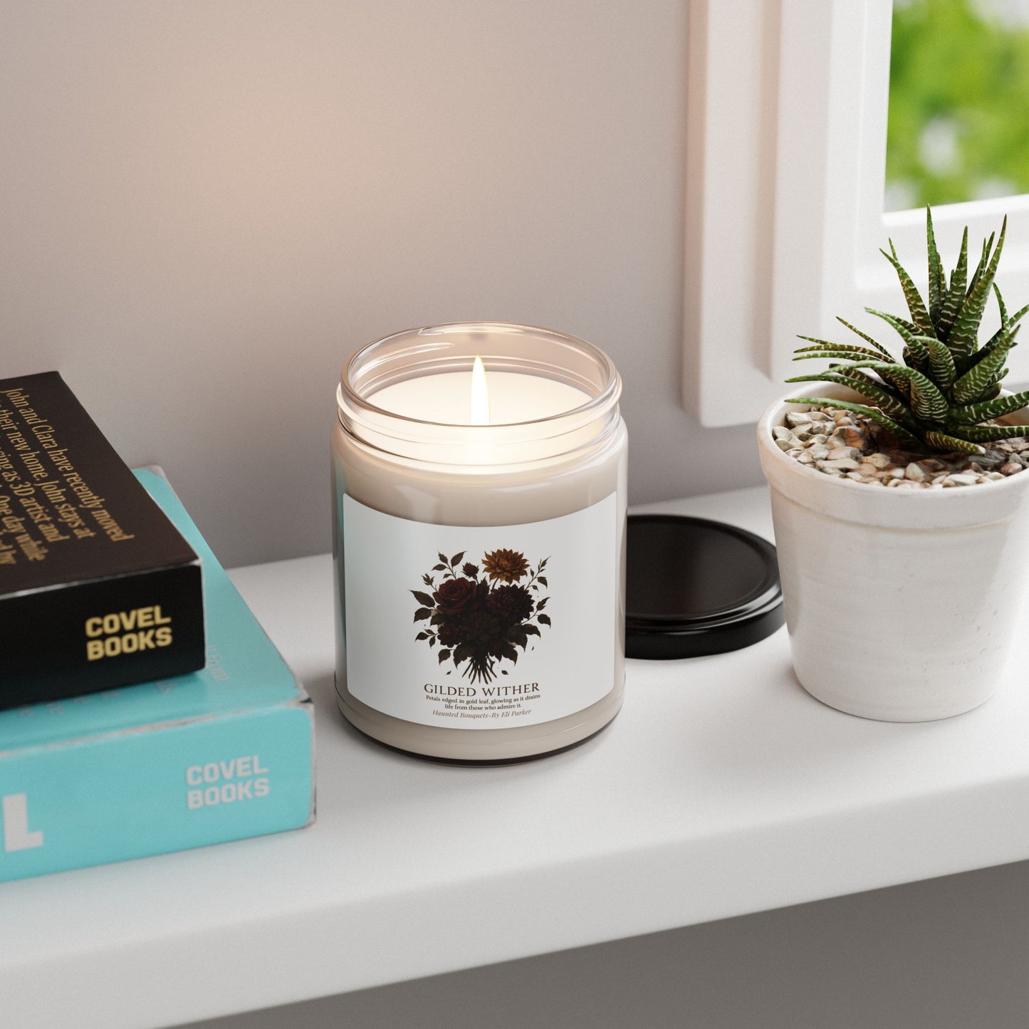 Haunted Bouquet Collection -Gilded Wither Scented Soy Candle, Relaxing Home Décor, Gift for Her, Fall Candles, Aromatherapy Soy Candle, Cozy Vibes