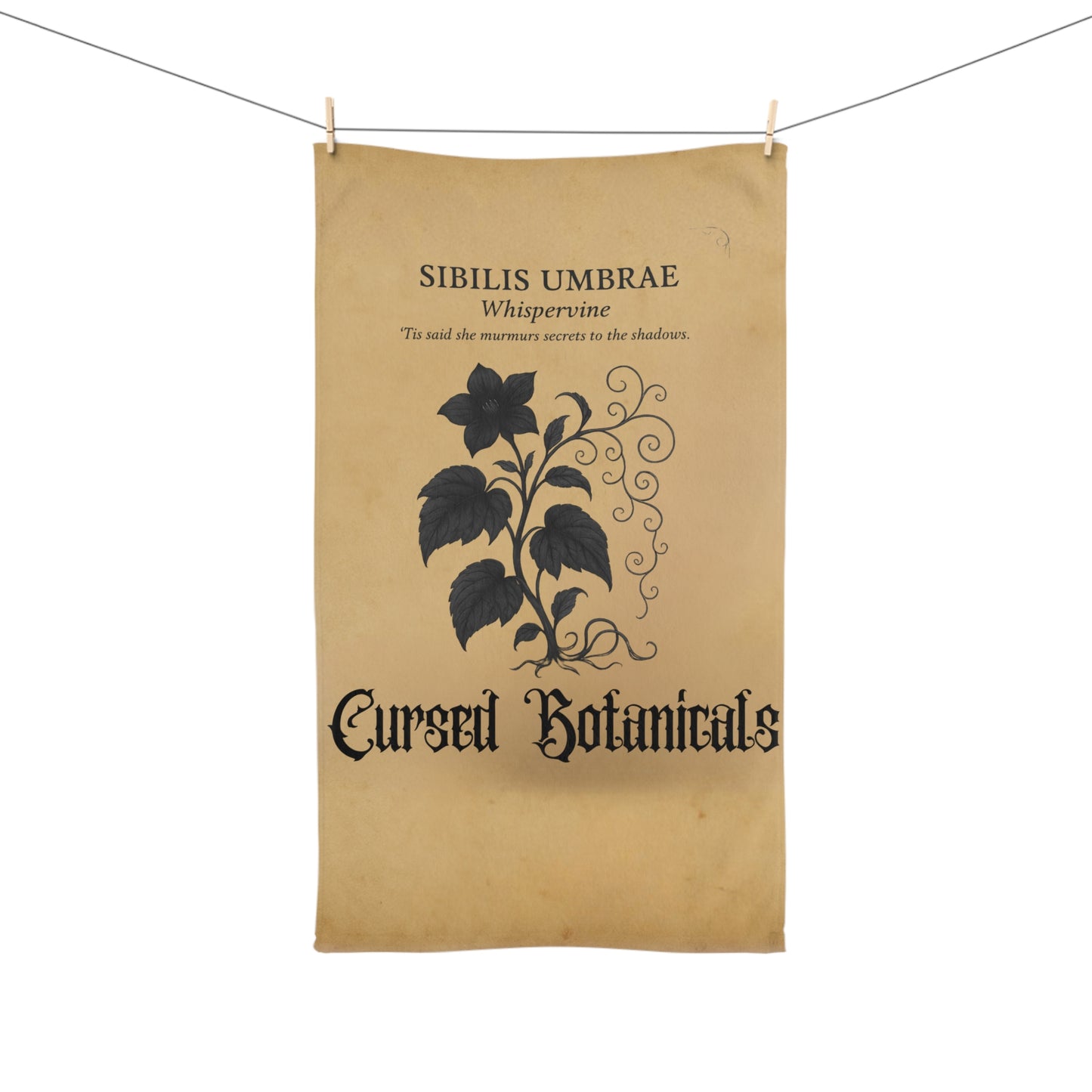 Hand Towel - Cursed Botanicals Collection, Whisper Vine