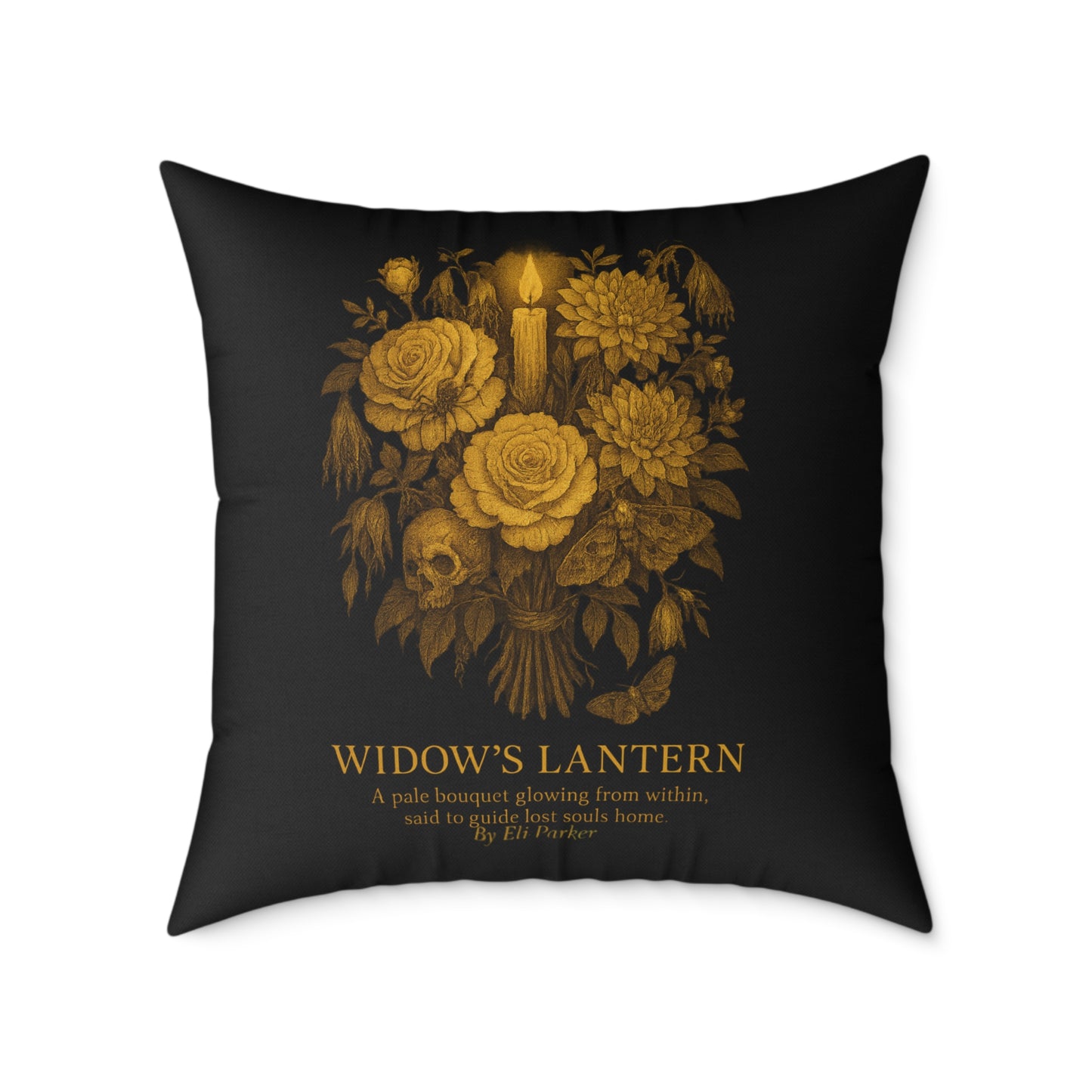 Canvas Pillow - Haunted Bouquet Collection - Widow's Lantern
