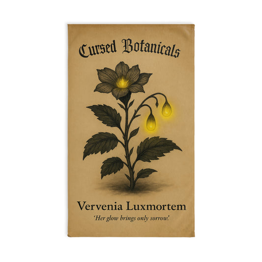 Hand Towel - Cursed Botanicals Collection- Vervenia Luxmortem Design, Gothic Home Decor,