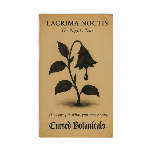Hand Towel - Cursed Botanicals Collection- Night's Tear, Design, Gothic Home Decor,