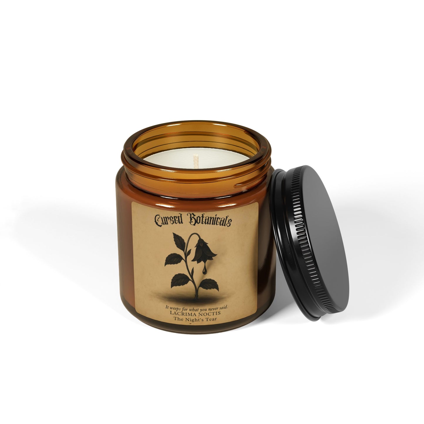 Scented Soy Candle-Cursed Botanical Collection-The Night's Tear