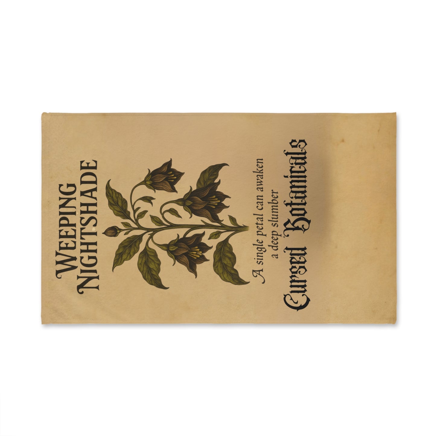 Hand Towel -Cursed Botanicals Collection- Weeping Nightshade Design