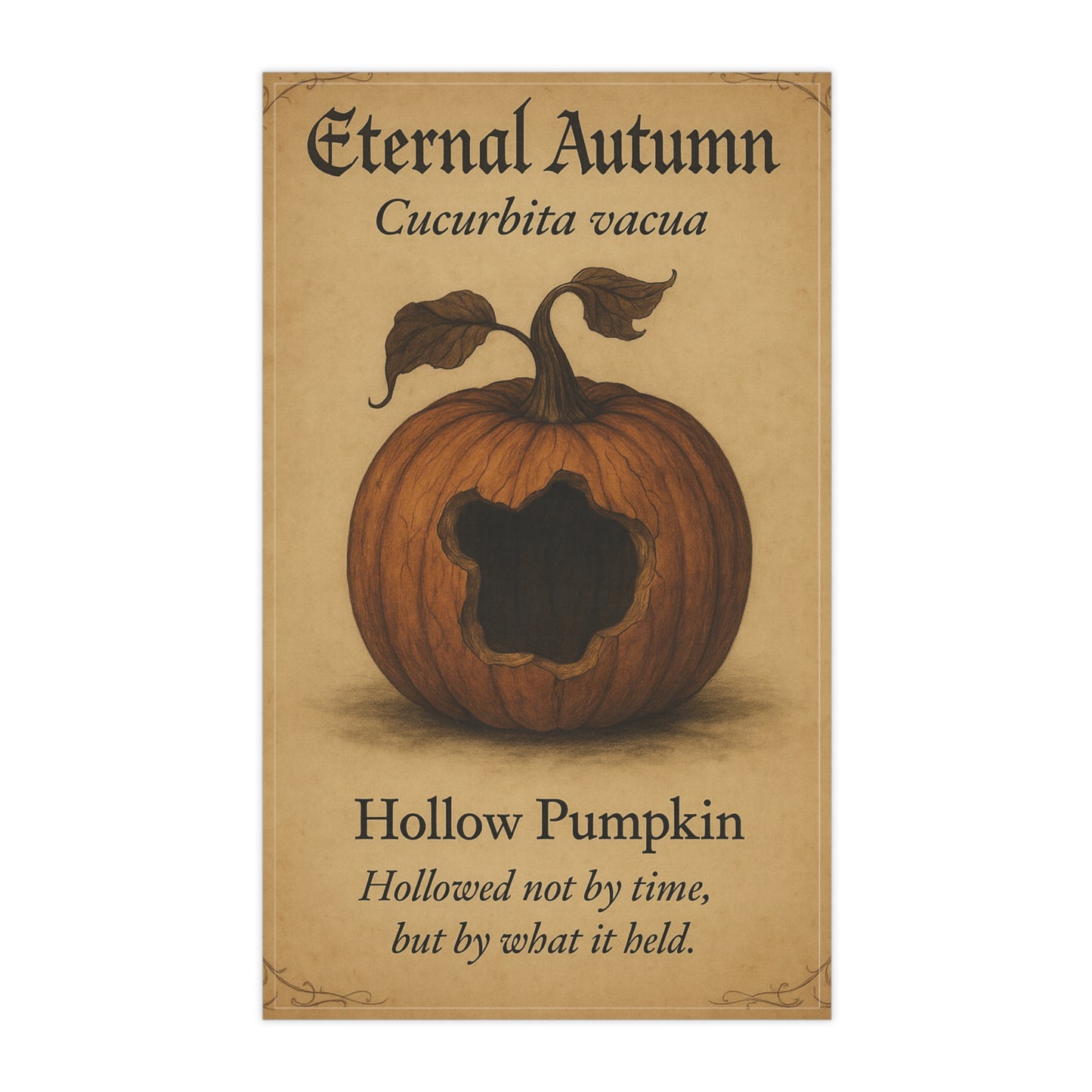 Eternal Autumn Collection-Hollow Pumpkin- Gothic Core Tea Towels