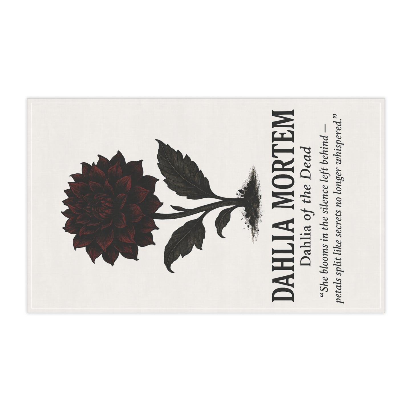 Cursed Botanical-Gothic Dahlia Mortem Tea Towels - Dark Floral Home Decor, Kitchen Towels, Gift for Garden Lovers, Halloween Decorations, Unique [...]