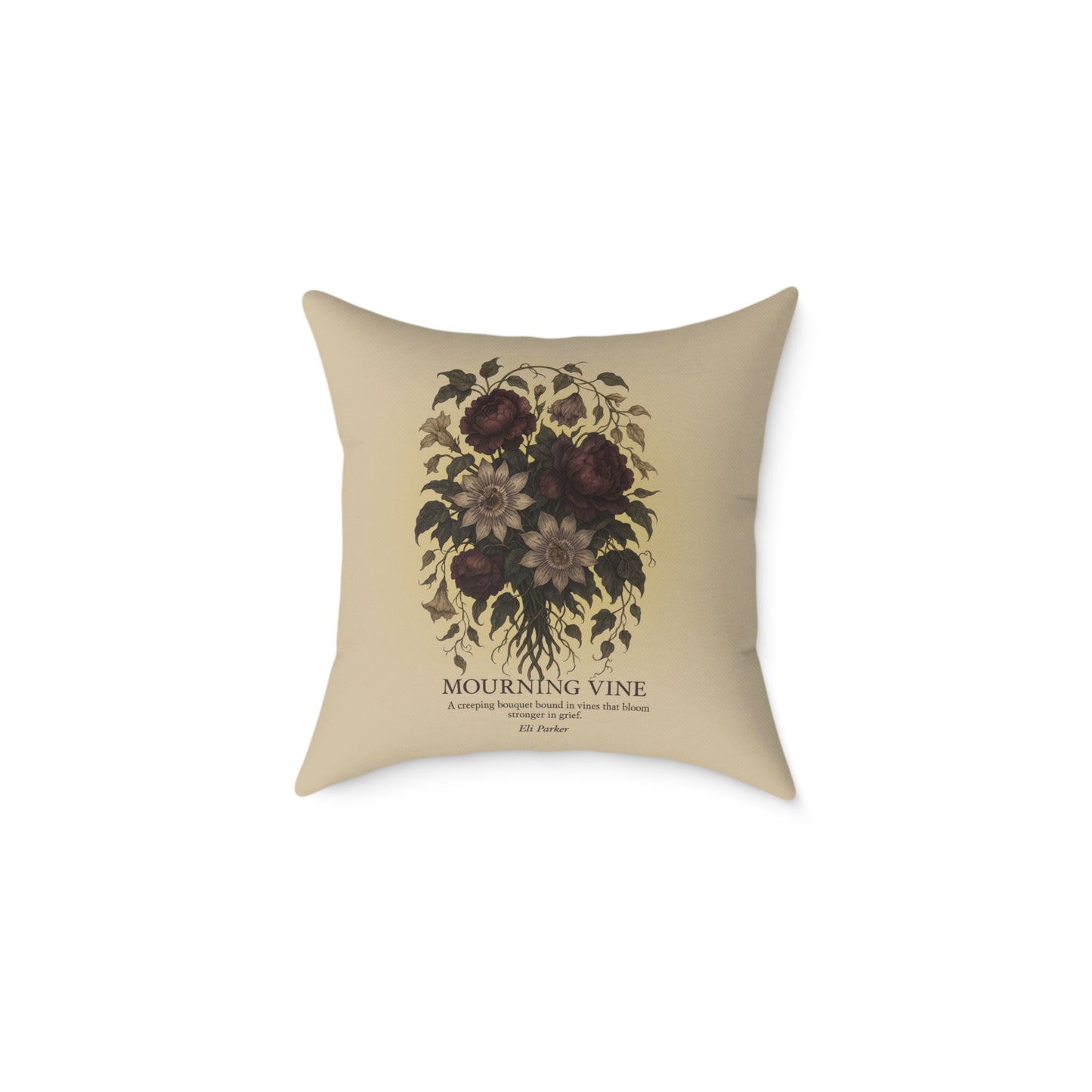 Canvas Pillow -  Haunted Bouquet Collection - Mourning Vine