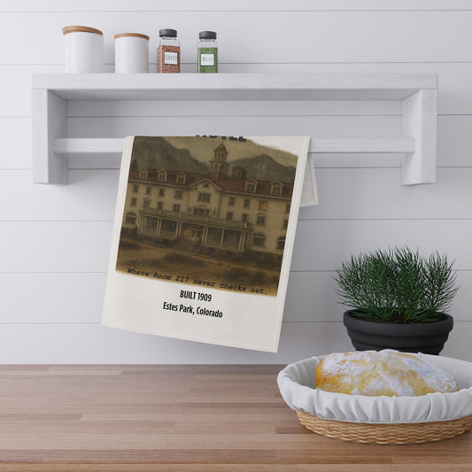 The Most Haunted Places Collection-The Stanley Hotel, Rustic Kitchen Towels, Gift for Ghost Lovers