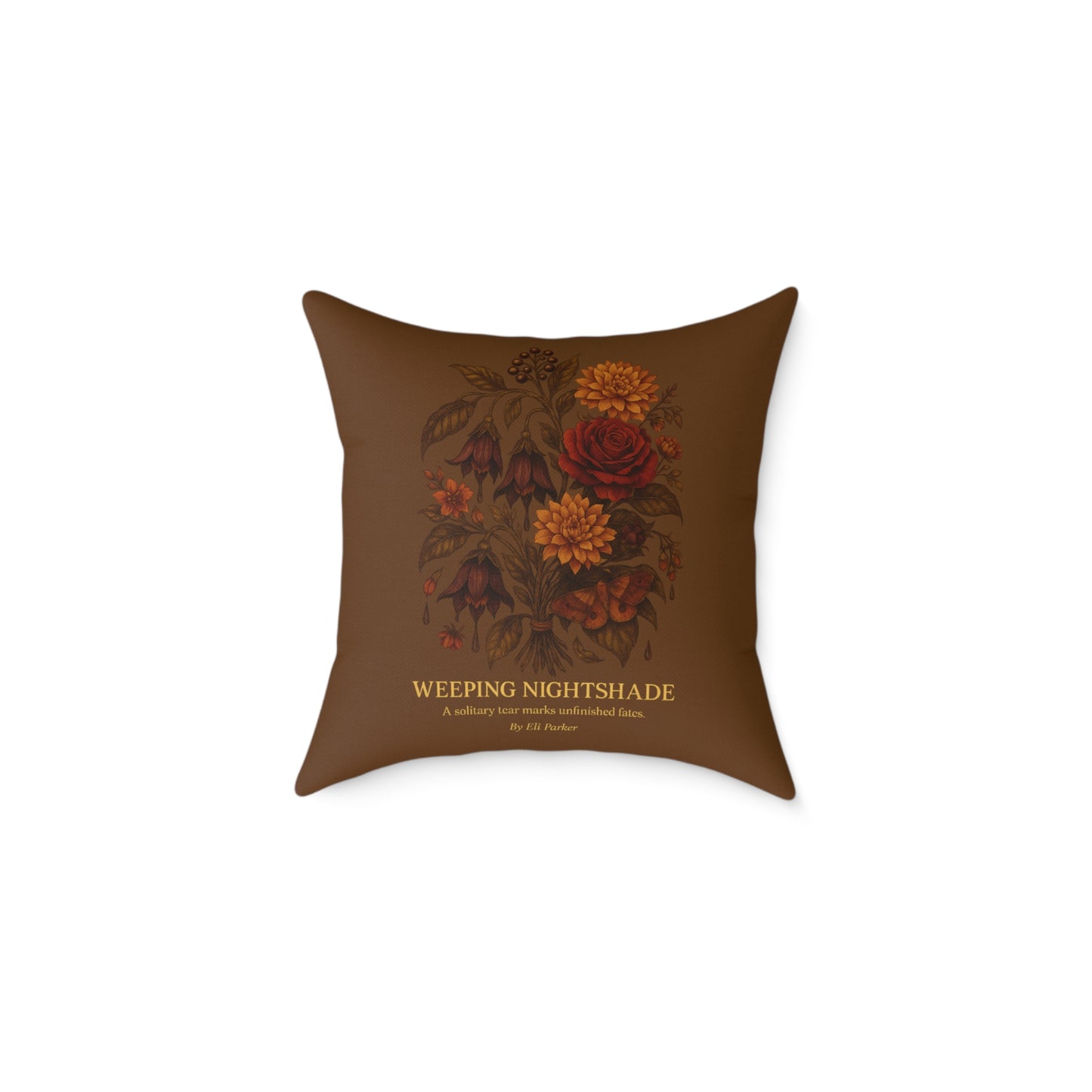 Canvas Pillow -  Haunted Bouquet Collection - Weeping Nightshade