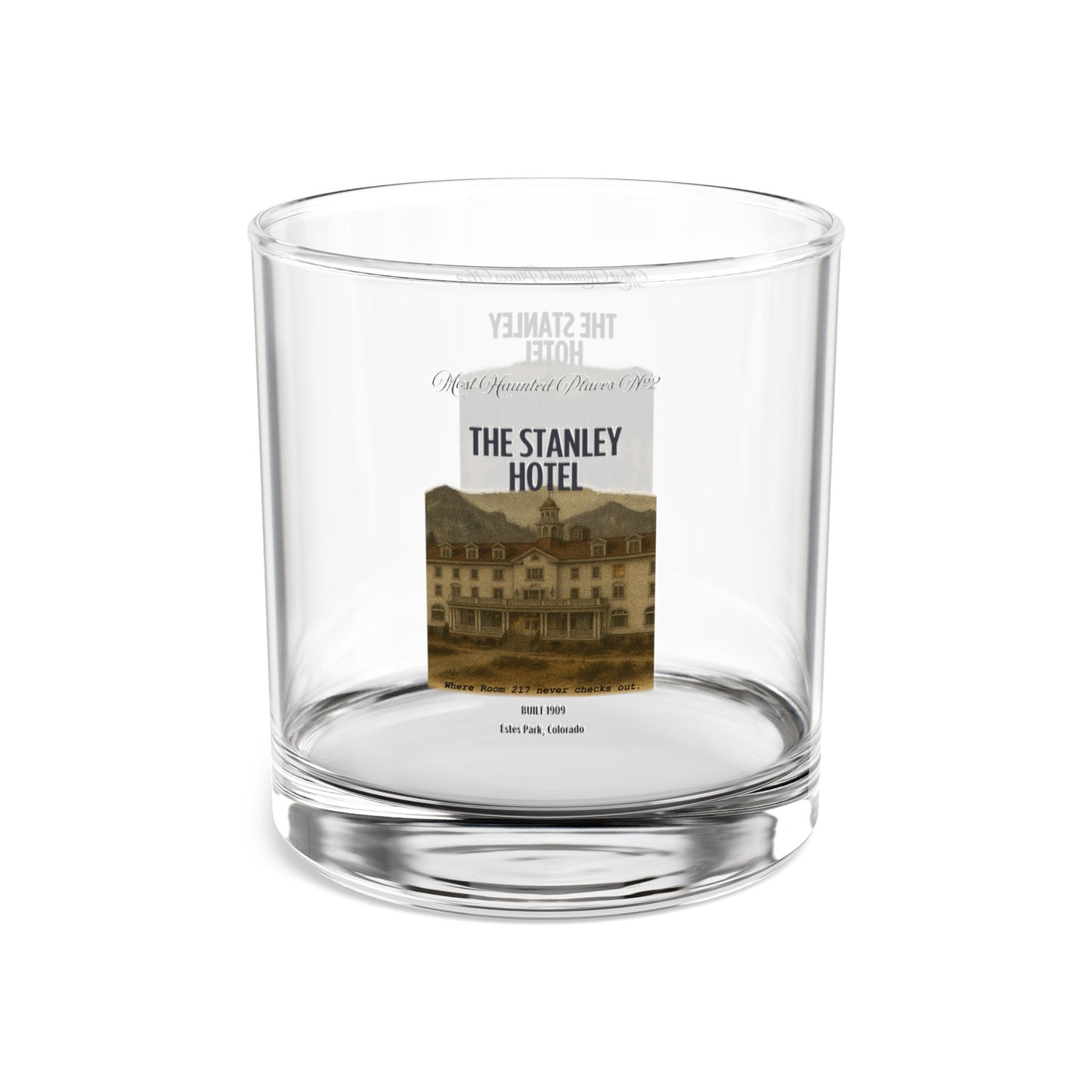 Most Haunted Places Collection- The Stanley Hotel -Custom Rocks Glass, 10oz -
