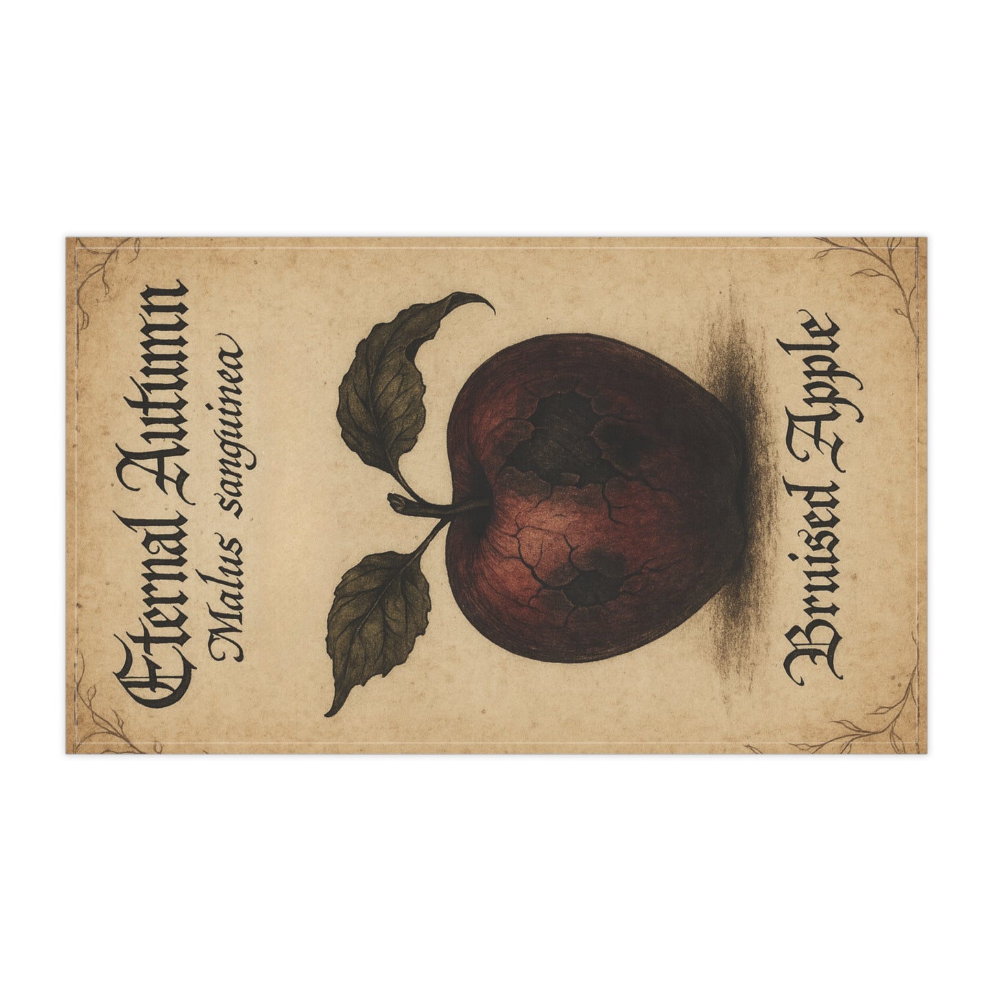 Eternal Autumn Collection-Bruised Apple- Kitchen Tea Towels - Eternal Autumn Collection Gothic Core