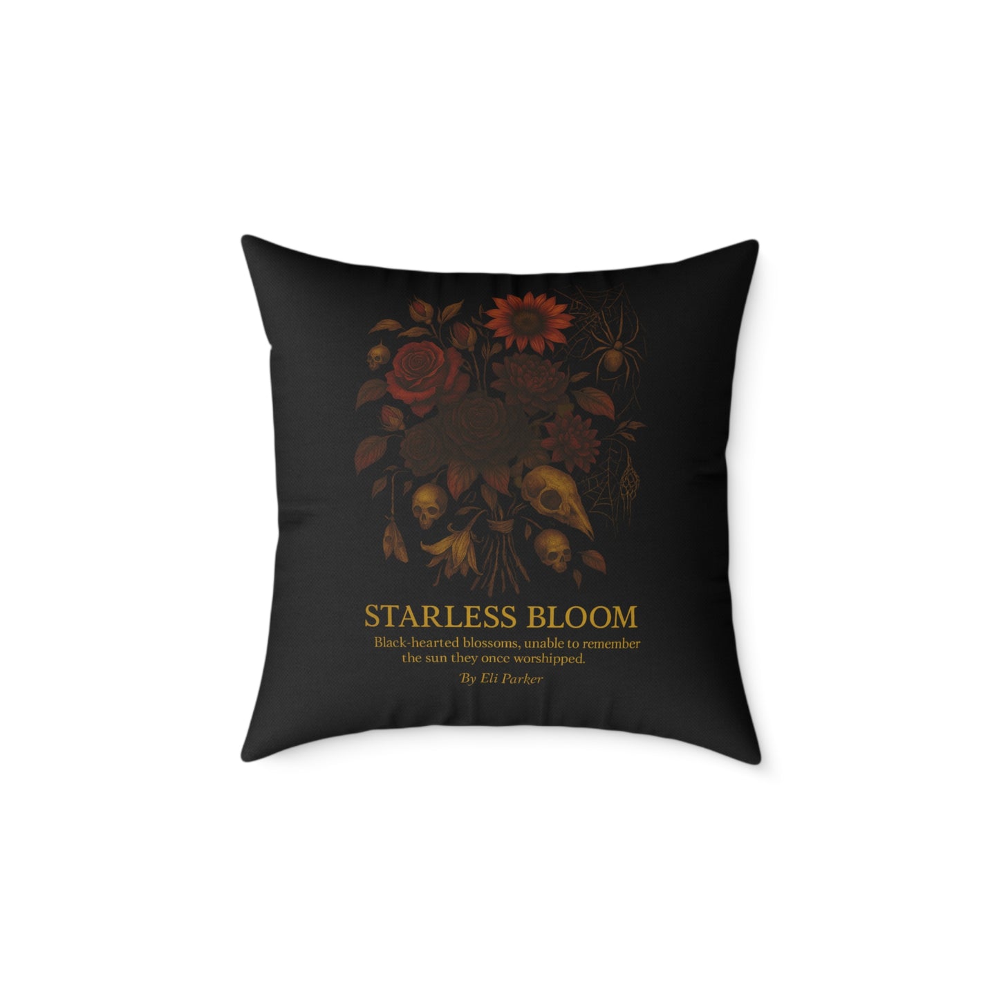 Canvas Pillow -  Haunted Bouquet Collection - Starless Bloom