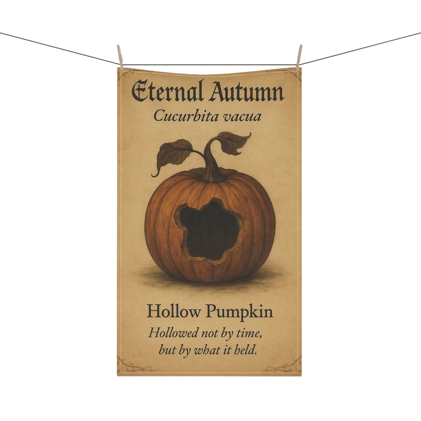 Eternal Autumn Collection-Hollow Pumpkin- Gothic Core Tea Towels