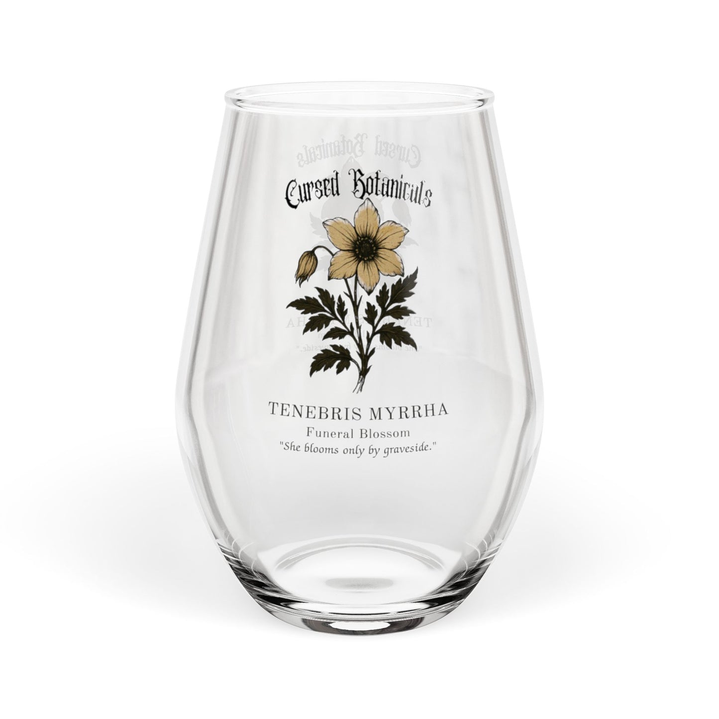 Wine Glass - Cursed Botanicals Collection-Funeral Blossom
