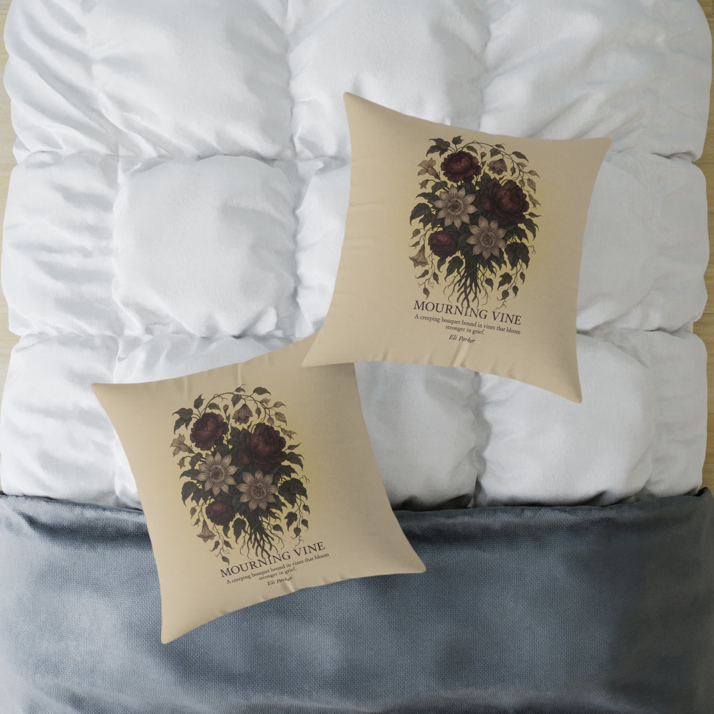 Canvas Pillow -  Haunted Bouquet Collection - Mourning Vine