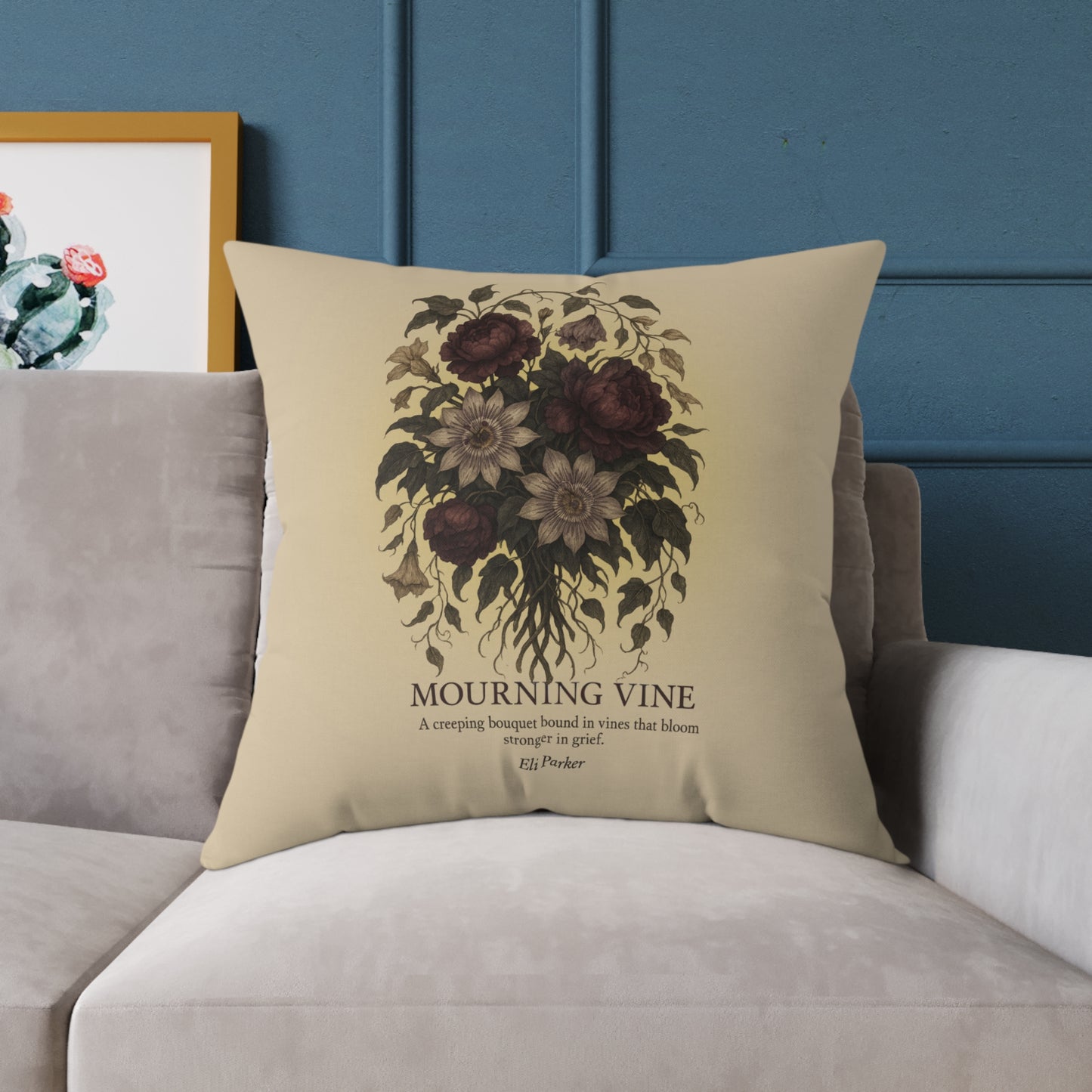 Canvas Pillow -  Haunted Bouquet Collection - Mourning Vine