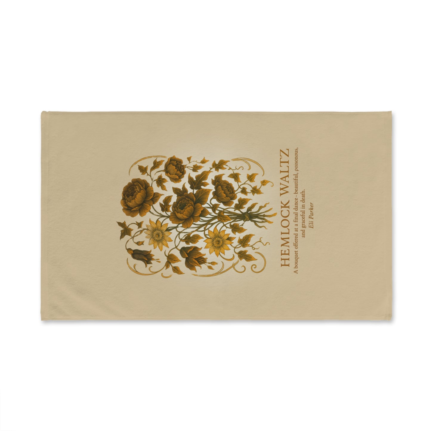 Hand Towel - Haunted Bouquet Collection -Hemlock Waltz Design